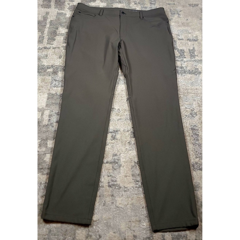 7 Diamonds Infinite Men's Green Slim Fit Performance Chino Golf Pants Sz 38x32